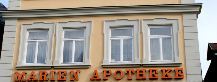 Denkmalschutz, Marienapotheke Ellwangen, Fassadengestaltung, historische Fassade