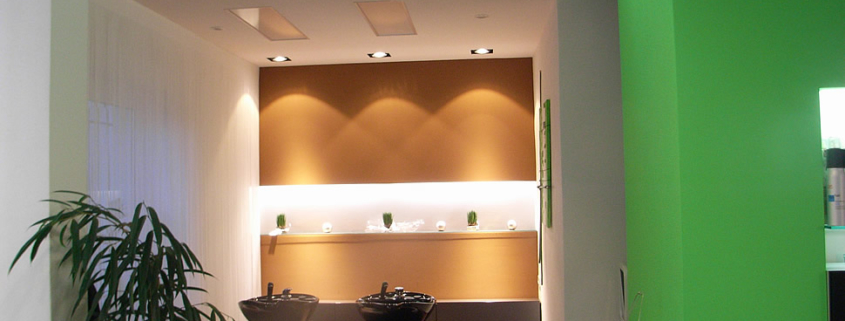 Farbgestaltung, Frisörsalon, Wohlfühlfarben, Innenputz